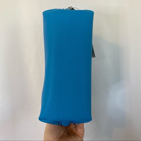 Marc Tetro Schnauzer Dog Blue Cosmetic Makeup Bag NWT - Picture 5 of 8